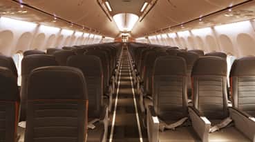 Interior de la aeronave Gol